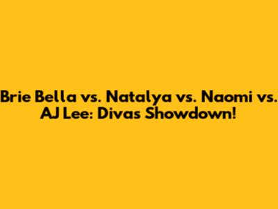 Brie Bella vs. Natalya vs. Naomi vs. AJ Lee: Divas Showdown!