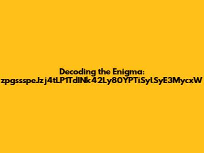 Decoding the Enigma: zpgssspeJzj4tLP1TdINk42Ly80YPTiSylSyE3MycxW