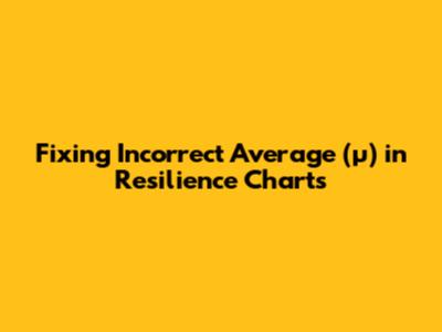 Fixing Incorrect Average (μ) in Resilience Charts