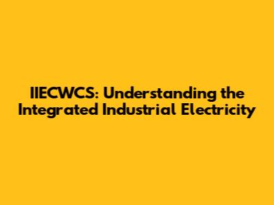 IIECWCS: Understanding the Integrated Industrial Electricity