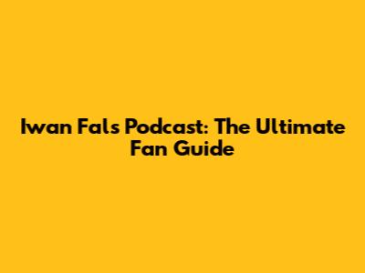 Iwan Fals Podcast: The Ultimate Fan Guide