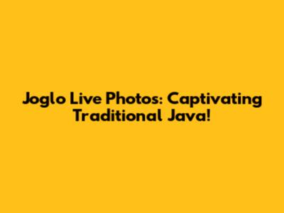 Joglo Live Photos: Captivating Traditional Java!