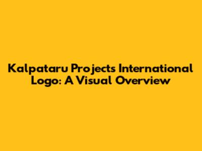 Kalpataru Projects International Logo: A Visual Overview