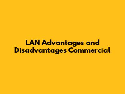 LAN Advantages and Disadvantages Commercial