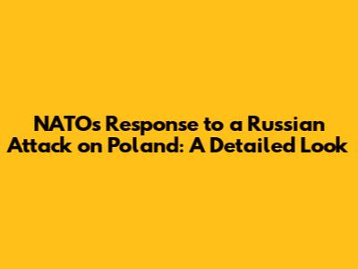 NATO's Response to a Russian Attack on Poland: A Detailed Look