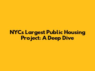 NYC's Largest Public Housing Project: A Deep Dive