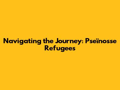 Navigating the Journey: Pseïnosse Refugees