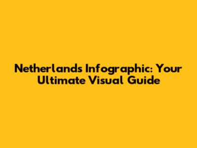 Netherlands Infographic: Your Ultimate Visual Guide