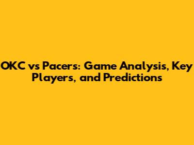 OKC vs Pacers: Game Analysis, Key Players, and Predictions