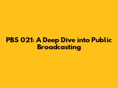 PBS 021: A Deep Dive into Public Broadcasting