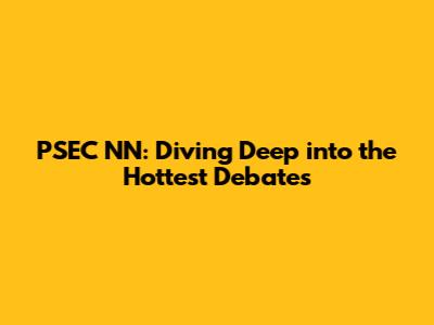 PSEC NN: Diving Deep into the Hottest Debates