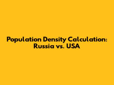Population Density Calculation: Russia vs. USA