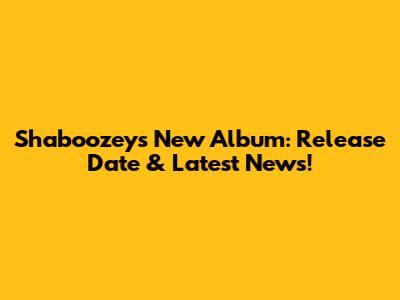 Shaboozey's New Album: Release Date & Latest News!