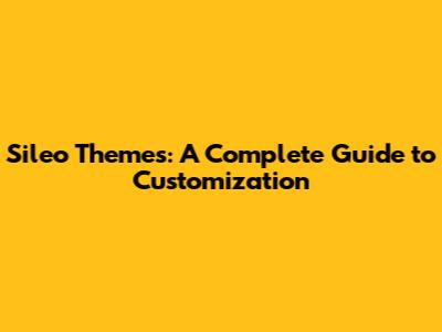Sileo Themes: A Complete Guide to Customization