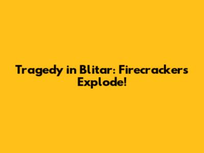 Tragedy in Blitar: Firecrackers Explode!