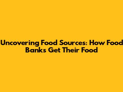 Uncovering Food Sources: How Food Banks Get Their Food