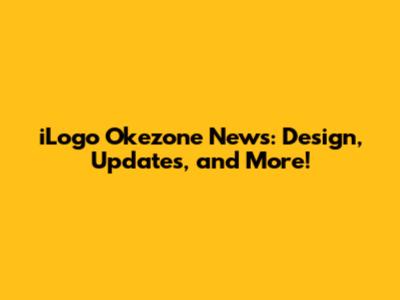 iLogo Okezone News: Design, Updates, and More!